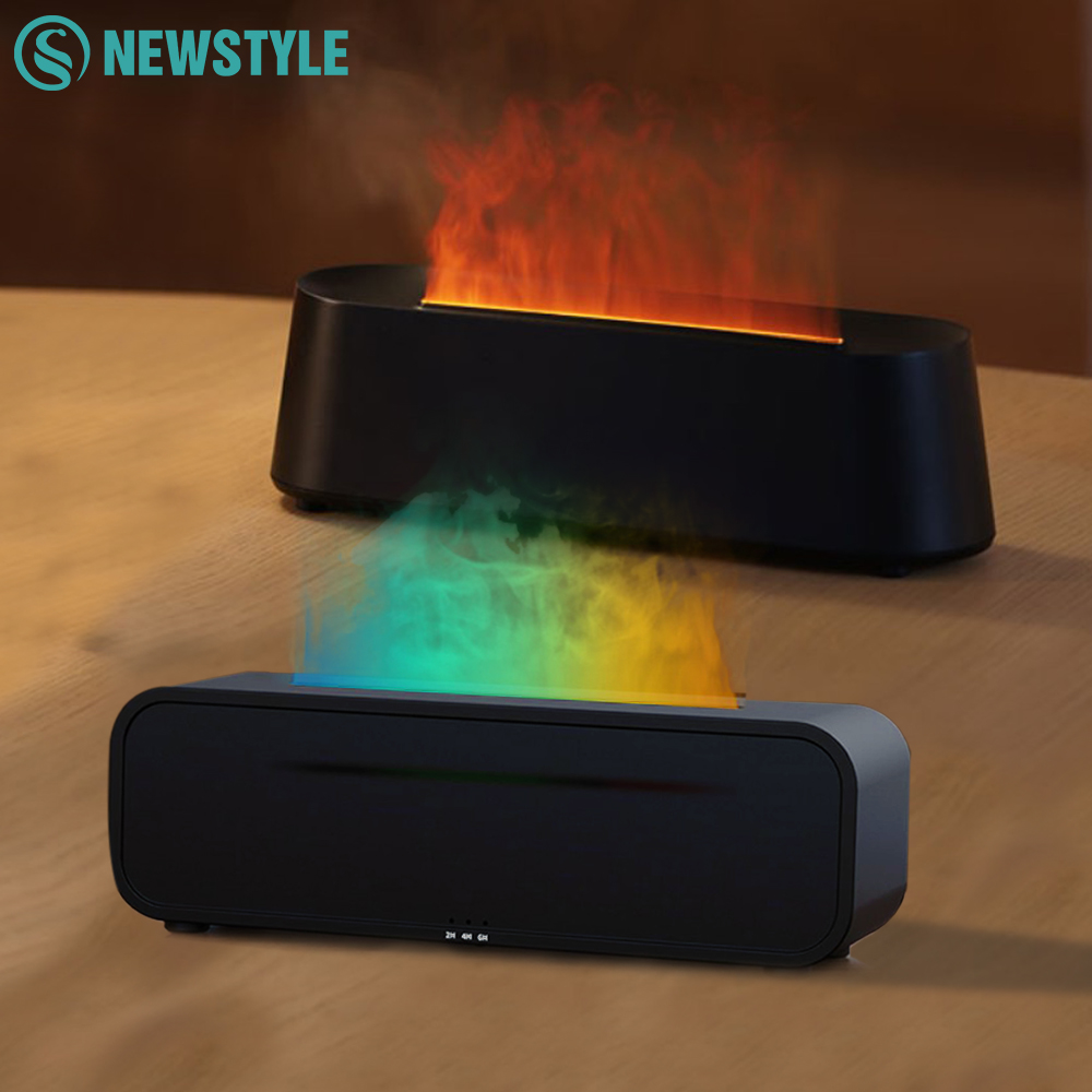 USB Aroma Diffuser Humidifier เพิ่มน้ํามันหอมระเหย Aroma Diffuser พร้อมฟังก์ชั่นป้องกันตัวจับเวลา 7 สี Ambient Night Light