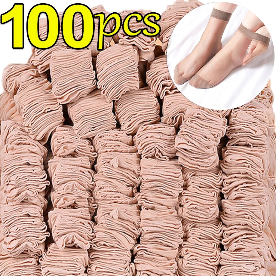 ¡Gran venta! Paquete de calcetines de terciopelo de alta calidad para mujer, conjunto de calcetines tobilleros sexis transparentes de seda fina de verano para mujer