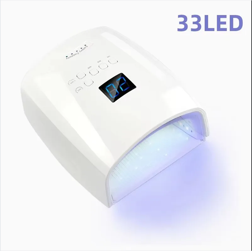 Wiederaufladbarer UV-LED-Nageltrockner, 66-W-Gel-Nageltrockner, professionelles Nagelwerkzeug, 5-Gang-Timing, geeignet für Zuhause und Salon