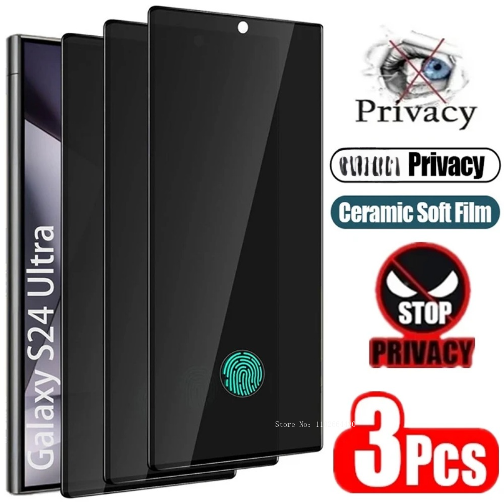 3 sztuki ceramicznych ochraniaczy ekranu do Samsung Galaxy S21 S20 S22 S23 S24 Ultra Note 20 10 S8 S9 S10 Plus Anti Spy Film