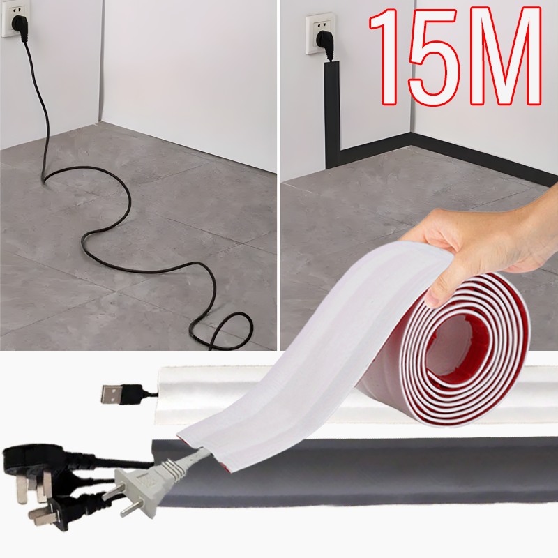 Protector de Cable autoadhesivo, tira de protección de Cable de PVC, cubierta de protección de Cable aislante, resistente al desgaste, previene organizadores de viaje