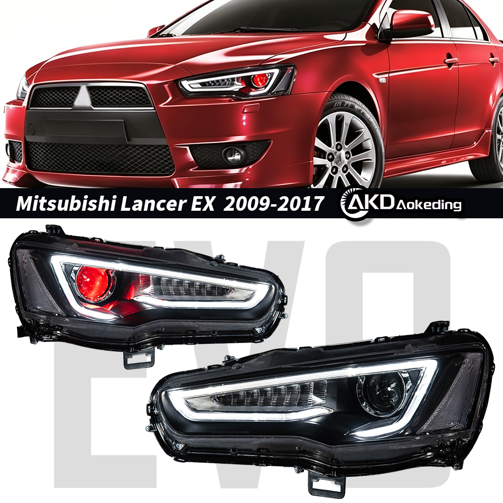 ไฟหน้า AKD Styling Demon Eye LED สำหรับรถยนต์มิตซูบิชิ แลนเซอร์ VIII CX-A ปี 2008-2019 แลนเซอร์ EVO X ไฟหน้ารถยนต์ อุปกรณ์ตกแต่งรถยนต์