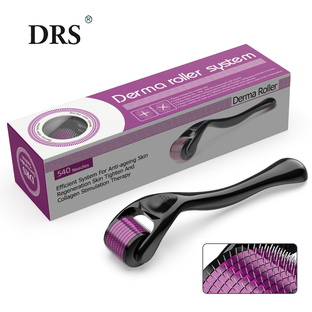 DRS Derma Roller 540 Pins เกรดทางการแพทย์ Skin Care Microneedling Face Roller Dermaroller สําหรับฟื้นฟูผิวและ Hair Growth