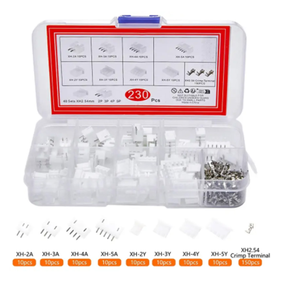 230 Stuks Pitch Terminals Kit JST PH 2.0mm XH 2.54mm 2/3/4/5 Pin Mannelijke Vrouwelijke Plug Crimp Draad Connector Plastic Behuizing Header