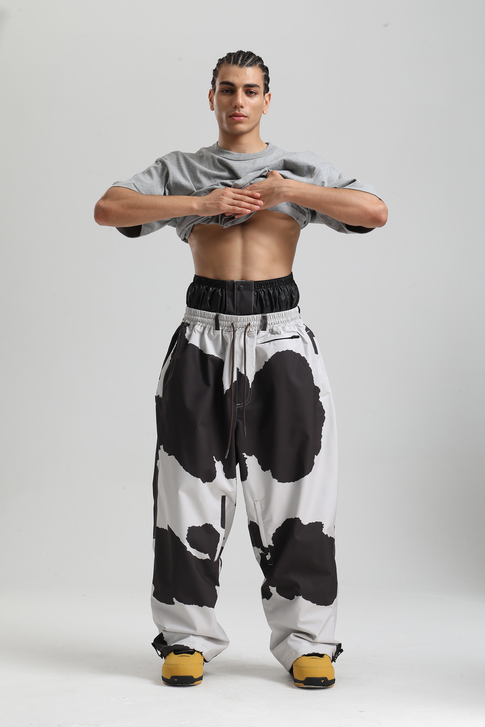 Gsou Snow 2025 Unisex Loose Fit Cargo กางเกงสกี-กันน้ํา Windproof สโนว์บอร์ดกางเกงสําหรับบุรุษและสตรีฤดูหนาว Snow Gear