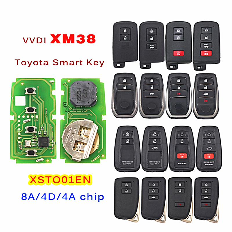 Xhorse XSTO01EN XM38 Smart Key Proximity Remote Key 8A 4D 4A Чип для Toyota Lexus Обновленная версия VVDI XM Key Shell