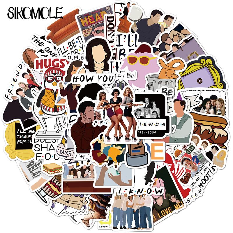 10/30/50 Buah Stiker Teman Seri TV Stiker Pertunjukan Skateboard Kulkas Ponsel Gitar Laptop Motor Stiker Tempel Bagasi Travel F5