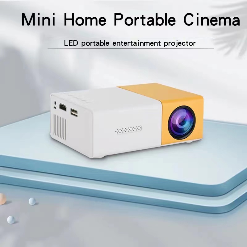 Przenośny mini telefon z projektorem Emiuzek YG300, kino domowe LED, odpowiedni do użytku na zewnątrz, rozrywki domowe