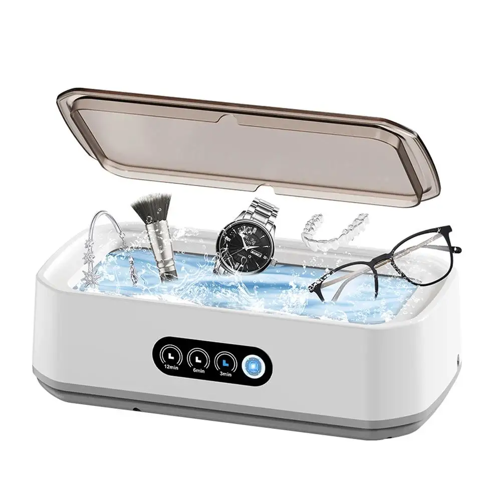 2026 nueva máquina limpiadora ultrasónica para gafas 650ml Mini limpieza por vibración de alta frecuencia para gafas joyería chupete para dentadura