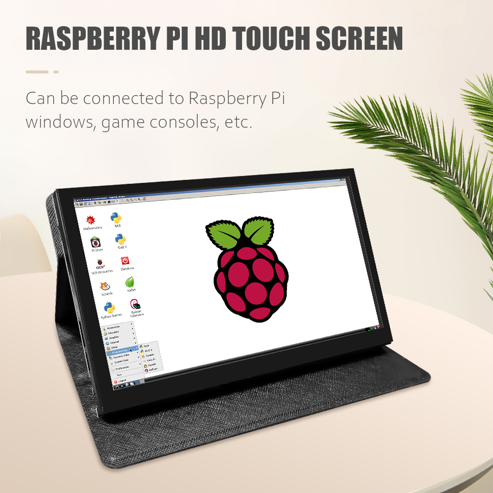 7 inch 7' draagbaar HD-scherm 1024x600 compatibel TP met hoesje voor Ras Pi 4 3B+ 3B 2B BB Black Banana Pi behuizing