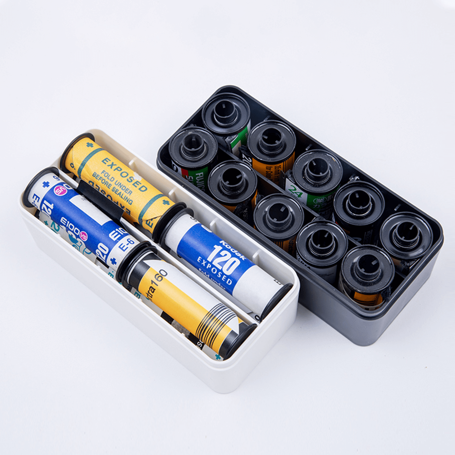 eTone 135 120 multiformato pelicula almacenamiento caja 6 colores plastico pelicula contenedor protector