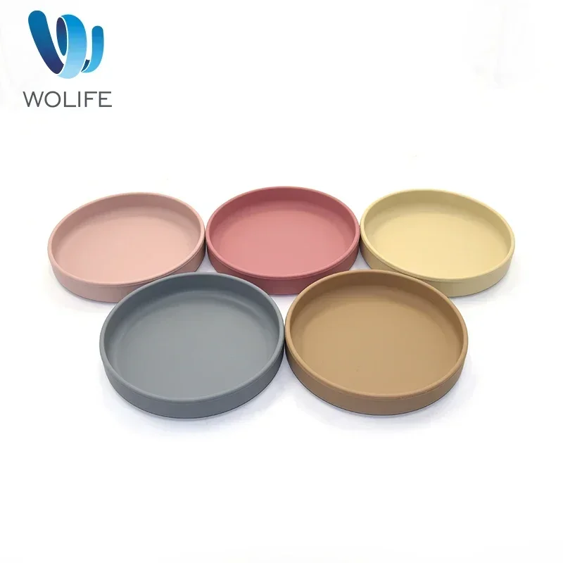 Talheres de silicone para alimentação de bebês, produtos para bebês, placa de segurança, talheres infantis