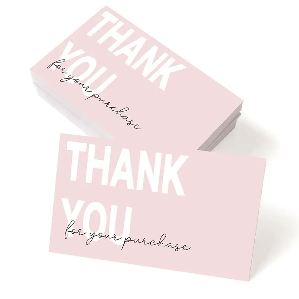 50 tarjetas de agradecimiento, tarjetas de visita pequeñas, tarjetas de agradecimiento para su soporte, decoración de paquetes comerciales, suministros para fiesta de boda