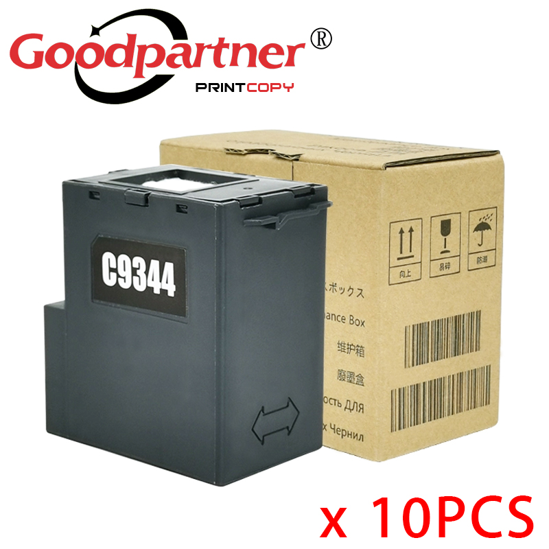 Caja de mantenimiento de tinta 10X C9344 para EPSON Expression Home XP 2100 2105 3100 3105 4100 4101 4105 WorkForce WF 2810 2830 2835 2850