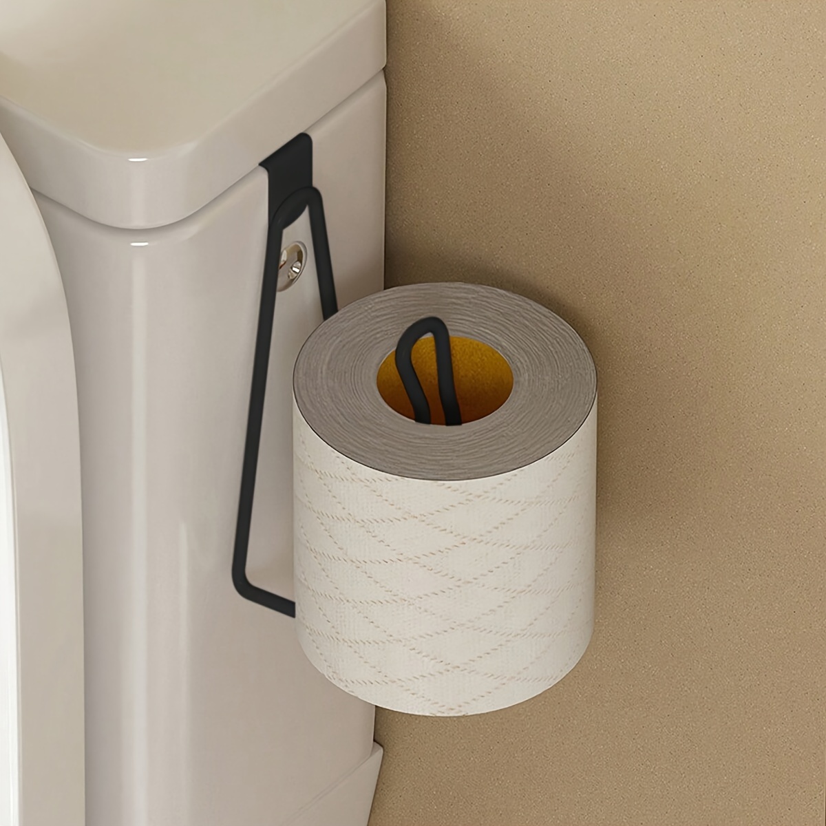 Toilettenpapierhalter – einfach zu installierender, an der Wand montierter Badezimmer-Tücherrollenhalter mit lackierter Oberfläche, platzsparendes Design ohne Bohren