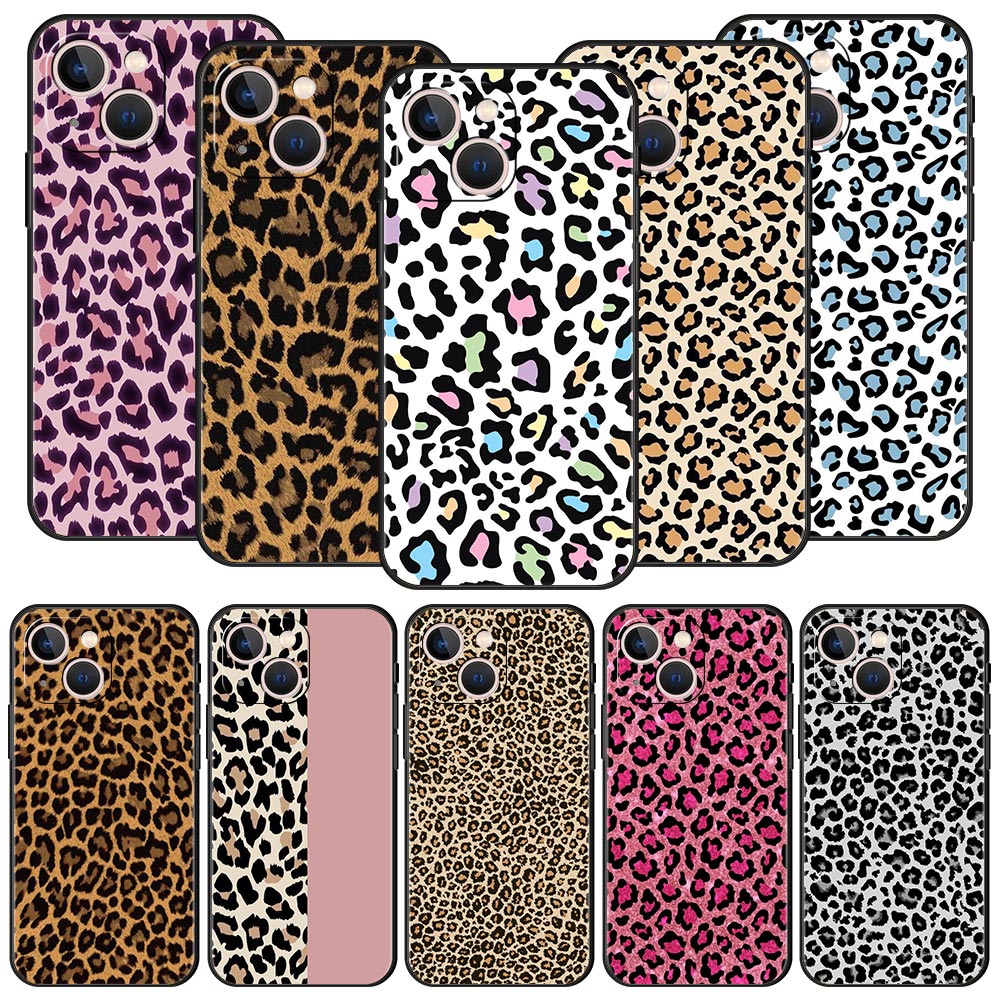 Luipaard Cheetah print Luxe telefoonhoesje voor iPhone 13 15 14 12 Mini 11 Pro MAX XR X SE XS 7 8 Plus siliconen beschermhoes