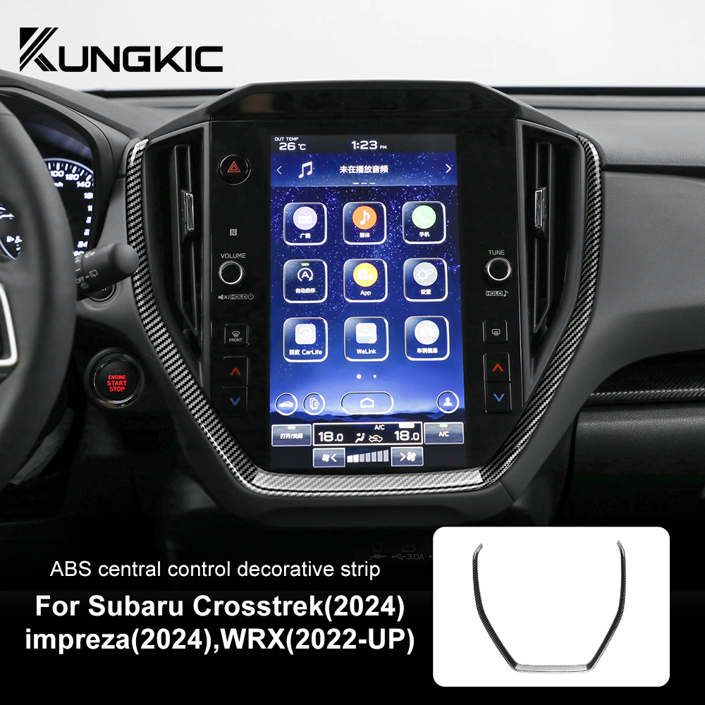 Per Subaru Crosstrek 2024 Impreza 2024 WRX 2022 2023 2024 ABS pannello del cambio per auto adesivo lucido opaco accessori in fibra di carbonio