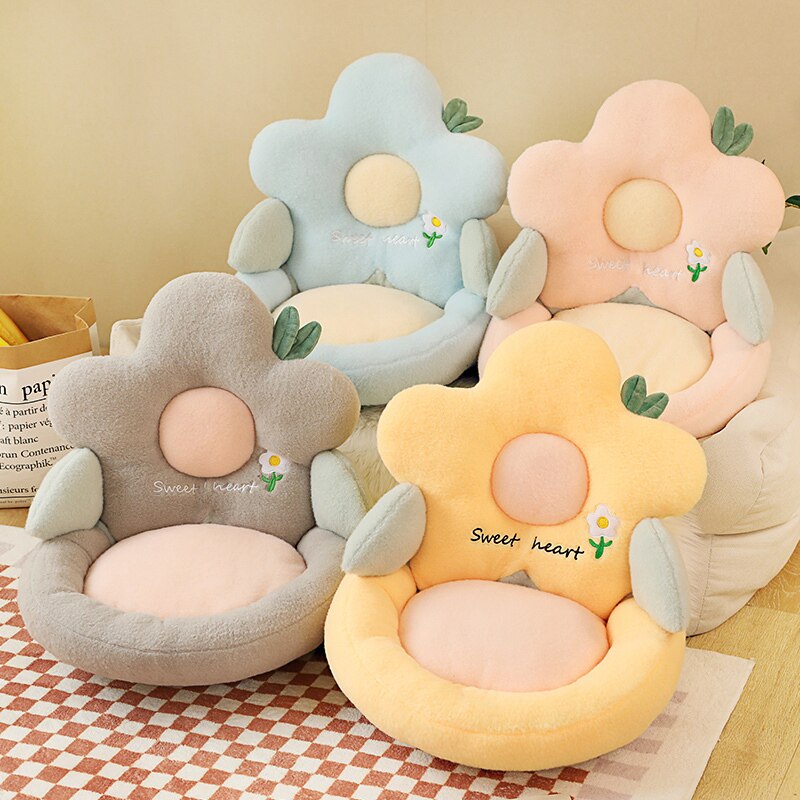 Sofá Floral para niños, silla para niños pequeños, rincón de lectura, asiento de suelo para bebé, sillón bonito, funda lavable extraíble para niñas y niños, amarillo y rosa