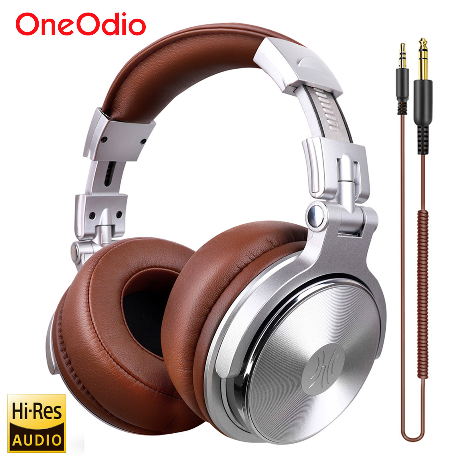 Oneodio-auriculares HiFi con cable, cascos profesionales para estudio DJ con micrófono sobre la oreja, auriculares de alta resolución, monitoreo para teléfono de guitarra AMP
