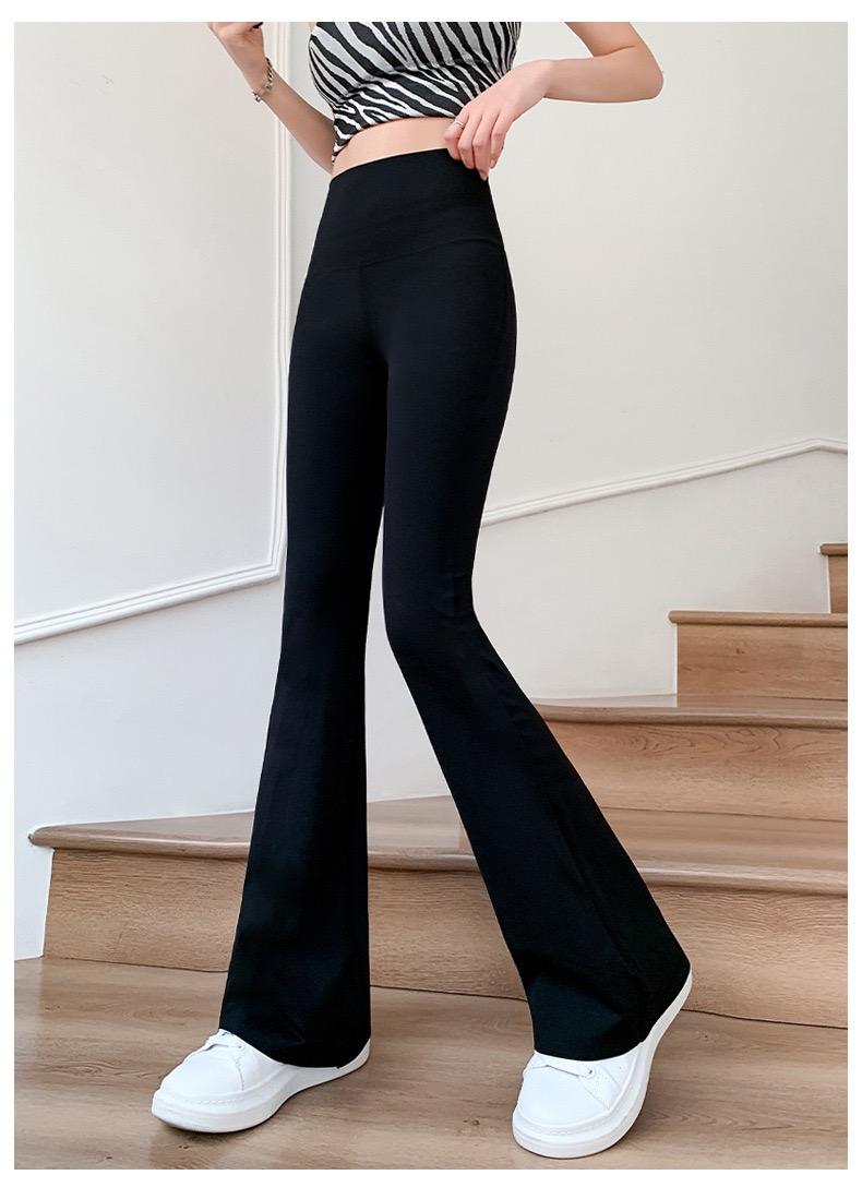 Pantalones acampanados de mujer, cintura alta, elásticos, sexys, de moda, estilo urbano, con efecto levantacola, leggings ajustados.