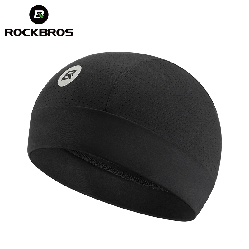 Gorras de bicicleta ROCKBROS, forro para casco con protección solar, gorras sin ala transpirables para exteriores, gorra Anti-UV de secado rápido para motocicleta, gorra Unisex para montar