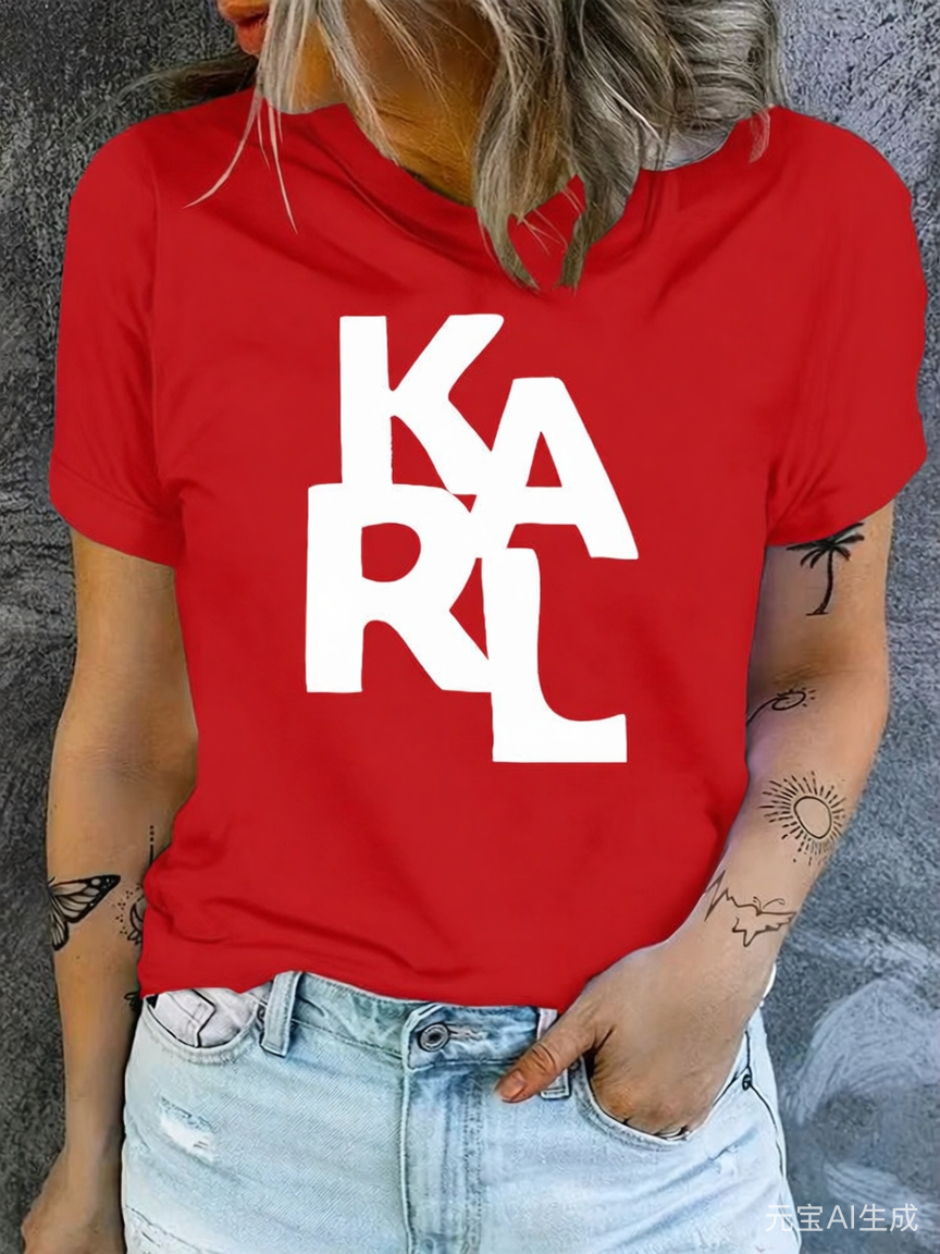 Camiseta con estampado de letras para mujer, camisetas de algodón de manga corta, camiseta de marca de lujo de alta calidad, ropa de calle de verano Y2k 2026