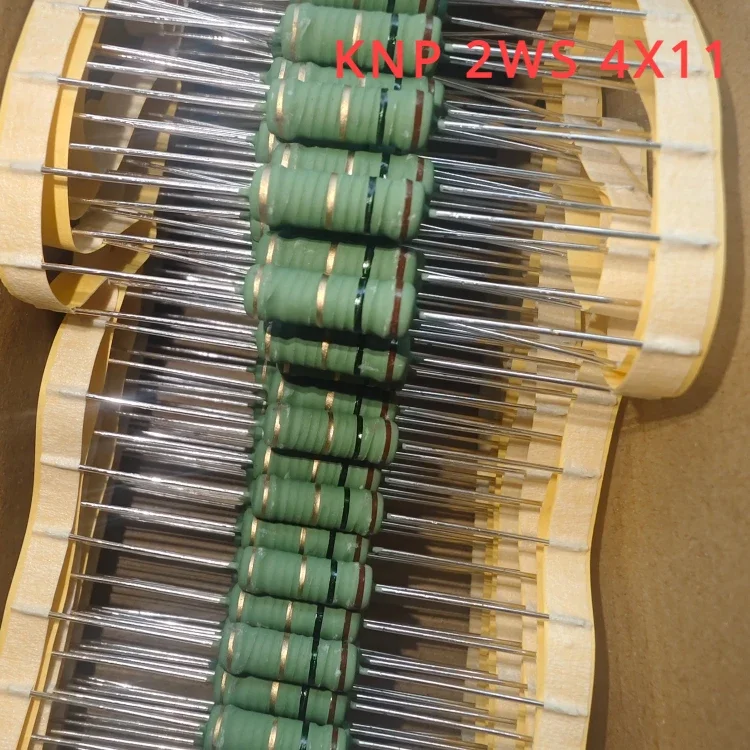 Kualitas Baik 2WS 2W DIP 5% 9K1 9.1K 10K 12K 15K 18K 22K 24K 27K 30K 33K 36K 39K 43K 47K 51K Ohm 4 * Resistor Film Oksida Logam 11MM