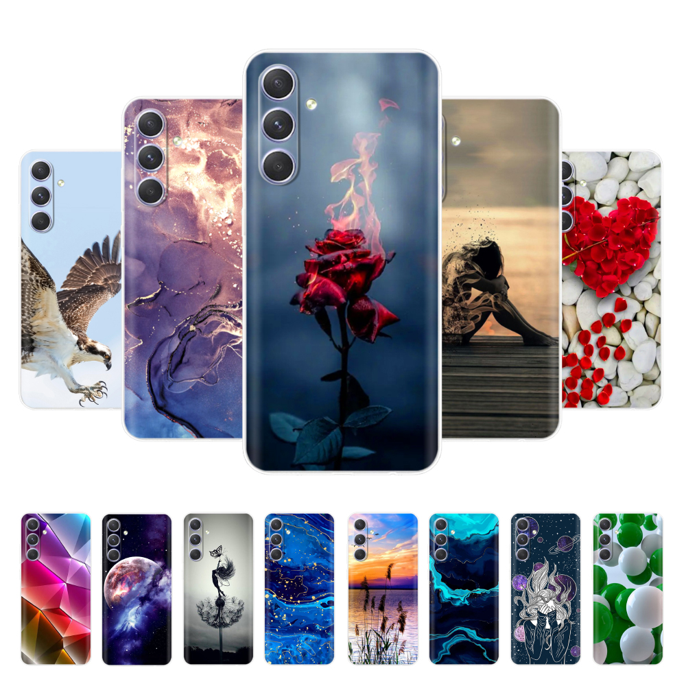 Per Samsung Galaxy A24 A14 Custodia Trasparente In Silicone Morbido TPU Della Copertura Posteriore Per SamsungA24 A 24 GalaxyA14 4G Guscio Protettivo Funda