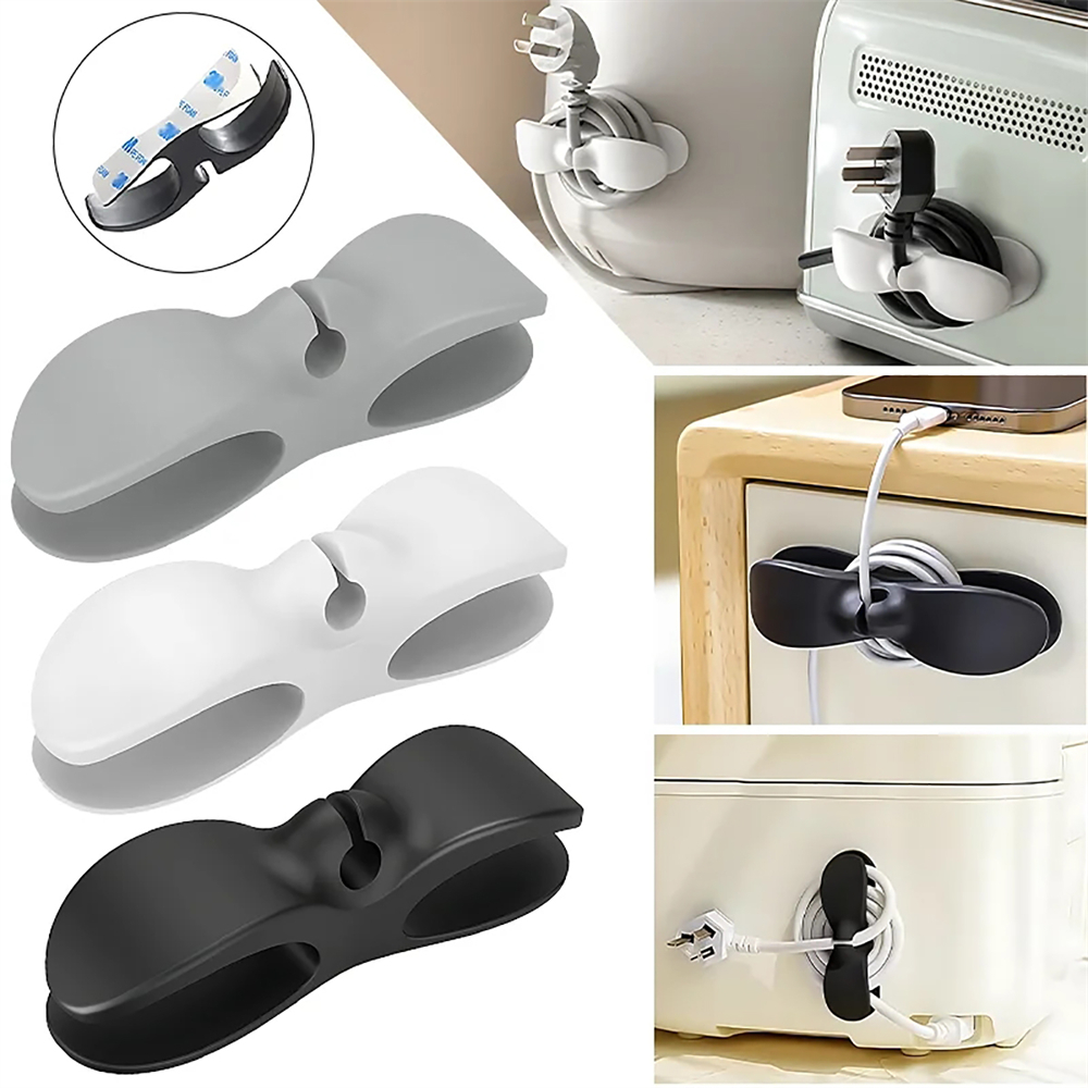 Organizador enrolador de cabo, envoltório de cabo de cozinha, clipe de gerenciamento de cabo, suporte para fritadeira de ar, máquina de café, fixador de linha de dados, clipe fixo