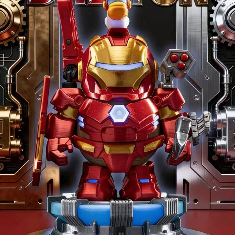 Kartun Iron Capybara Hero Magnetic Mecha Armor Spider Man Series Action Figures Desktop Ornament Model Toy Peripheral Fun Gifts