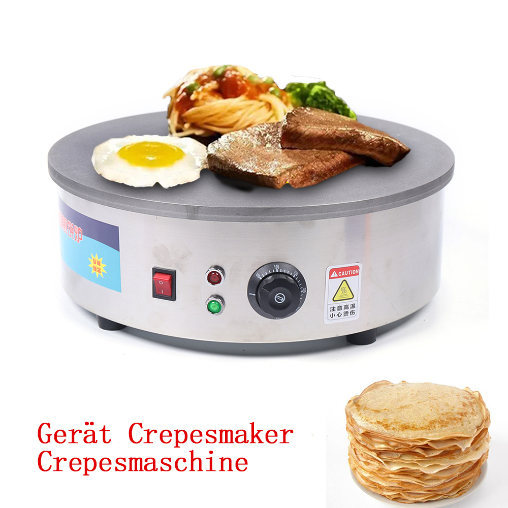 2800W elektrische crêpemaker met antiaanbaklaag Verwarmingsplaat Verstelbare temperatuur voor thuiskeuken