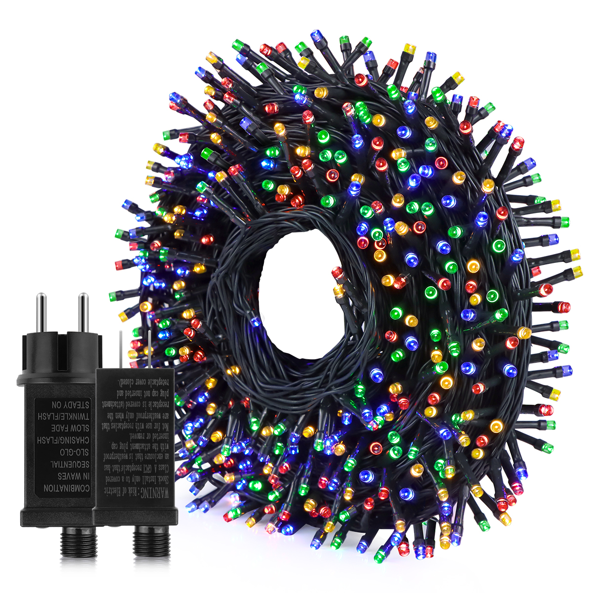 Luces decorativas navideñas para el hogar, pueblo, 2024, 24V, cadena LED, 20m, 30m, guirnalda de hadas para árbol de Navidad, patio campestre, jardín, boda