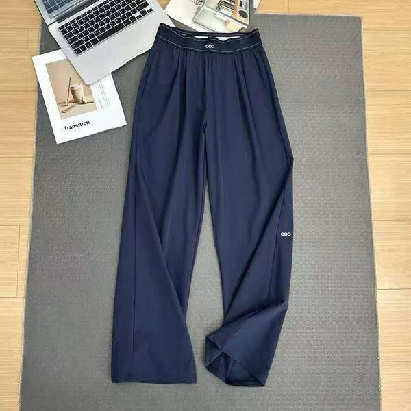 2026 Losse Casual Broeken Dames Zomer Hoge Taille en Dunne Yogabroeken Ademend Drapé Rechte Wijde Pijpen Sweatpants