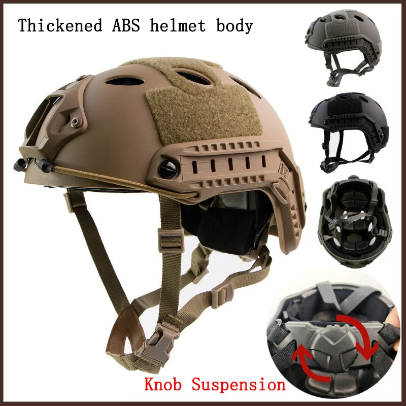 BOOIU Страйкбольный тактический шлем MH/PJ/BJ Быстрый шлем ABS Открытый тактический пейнтбольный шлем Стрельба Игры CS Оборудование для самообороны