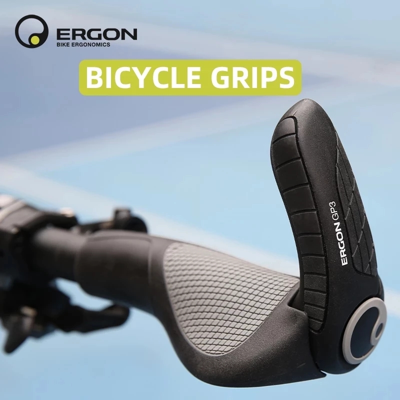 ERGONจักรยานเสือภูเขาHandlebar Grips GP1 GP3 GP5 จักรยานบาร์End Mount Clamp Handle Grip Ergonomicsยางขี่จักรยานล็อคGrip