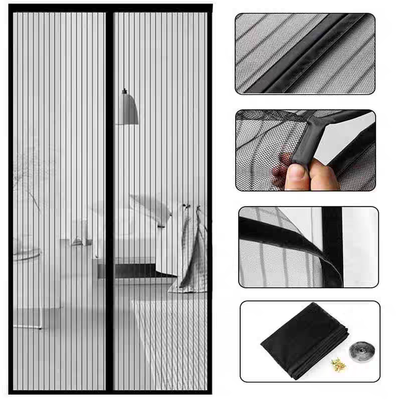 1pcsafanti-mosquito net verão fechamento automático magnético mosquito net porta invisível malha anti bug fly partição cortina
