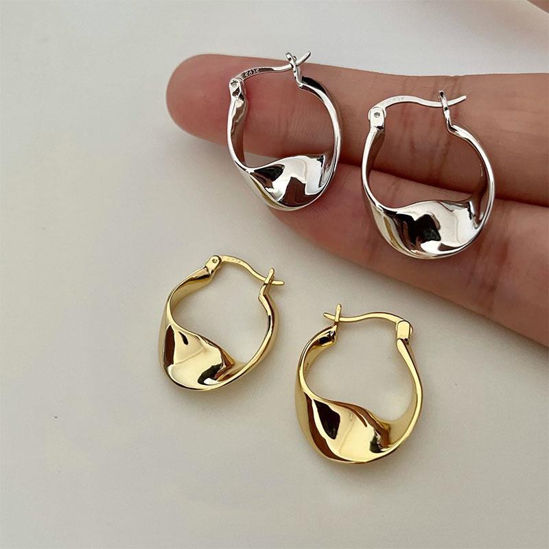 Neue Ohrringe aus 925er-Sterlingsilber mit unregelmäßiger Form, bezaubernde, personalisierte Mode-Ohrringe, Geburtstagsgeschenk für Frauen, edler Schmuck