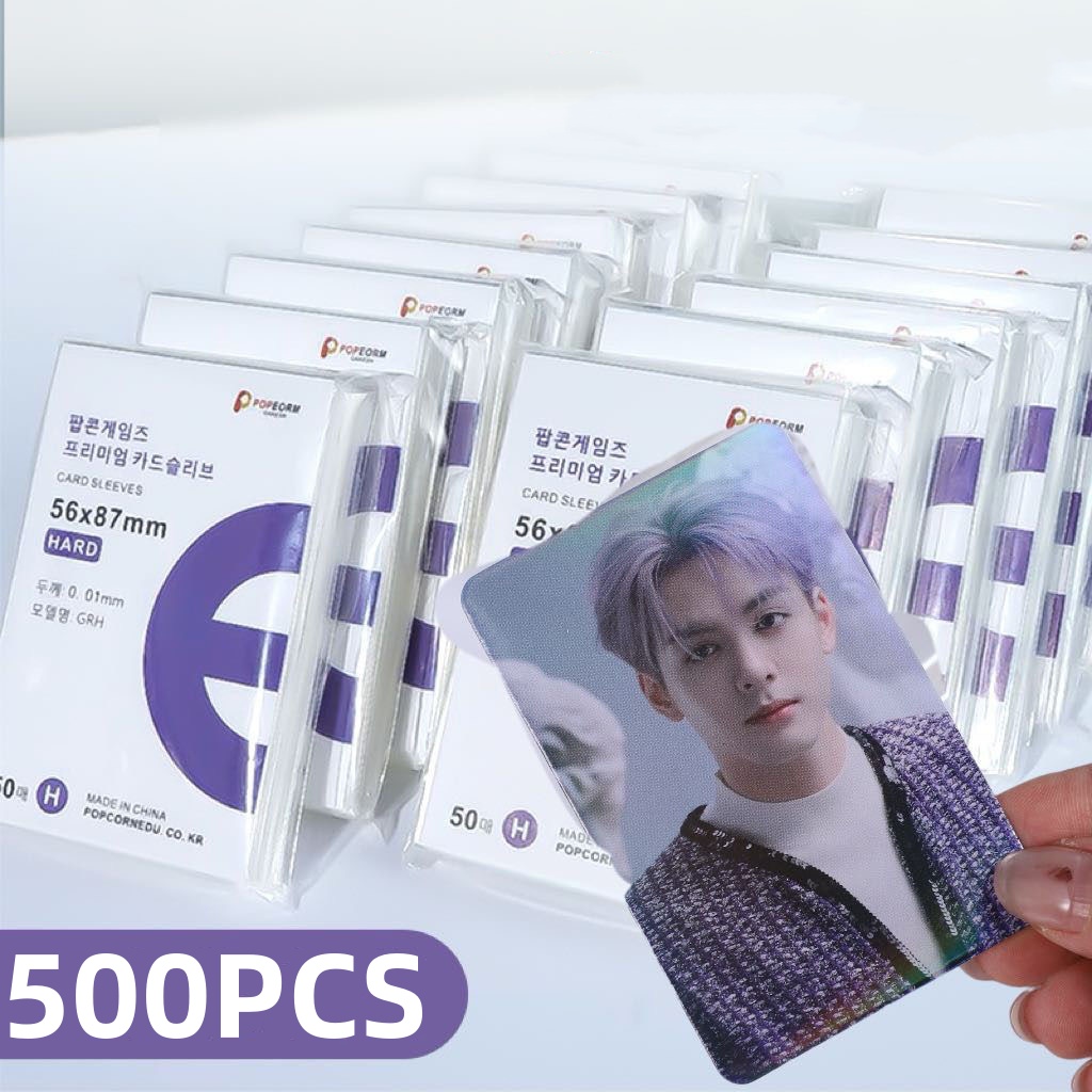1-500Pcs Premium HD Transparent Kpop Idol Card Protective Sleeve Album Photo Waterproof Protector Game Card Holder 56x87mm