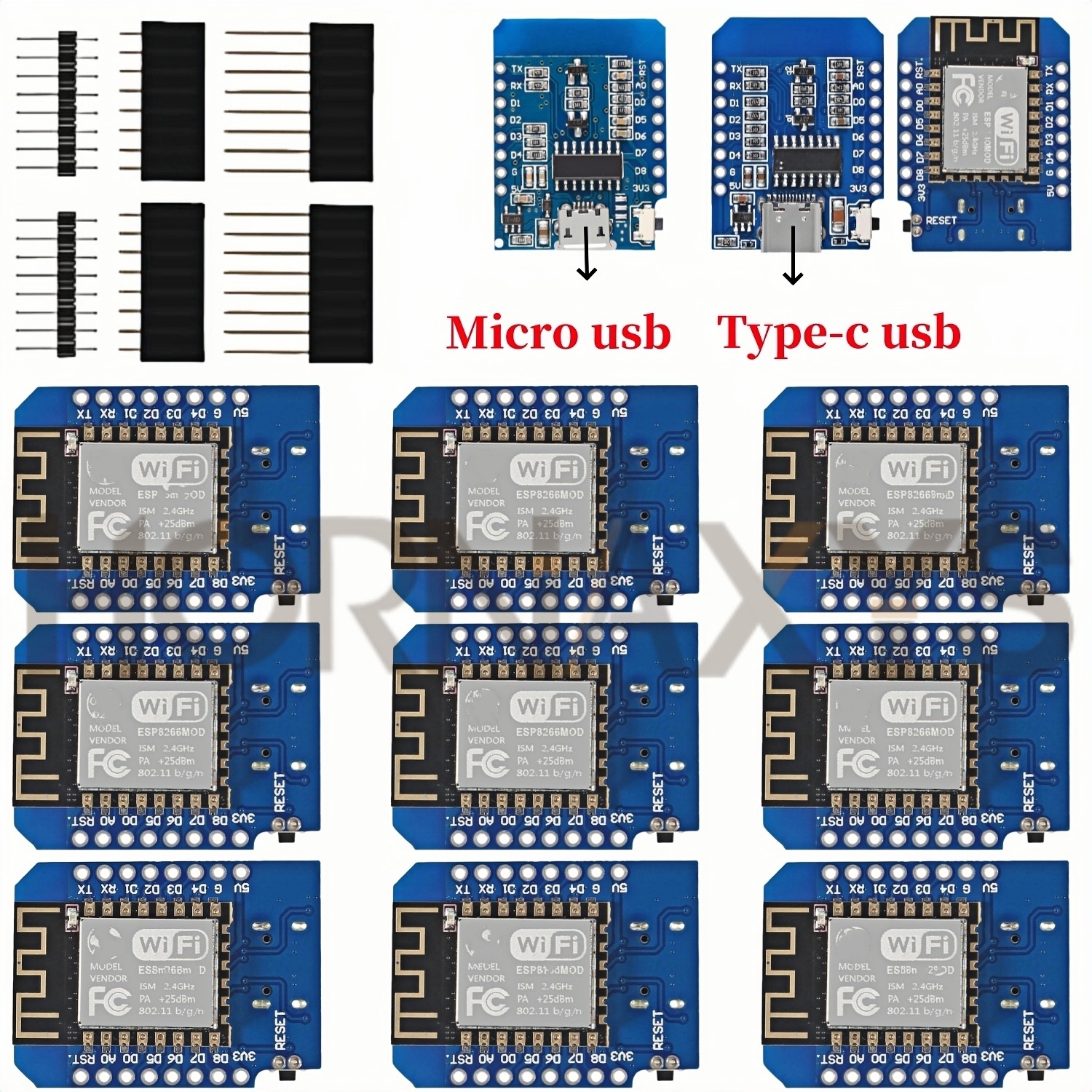 1-10 uds/WeMos D1 Mini TYPE-C/Micro USB ESP8266 ESP-12F CH340G V2 módulo WiFi D1 Mini placa de desarrollo 3,3 V con Pin para Arduino