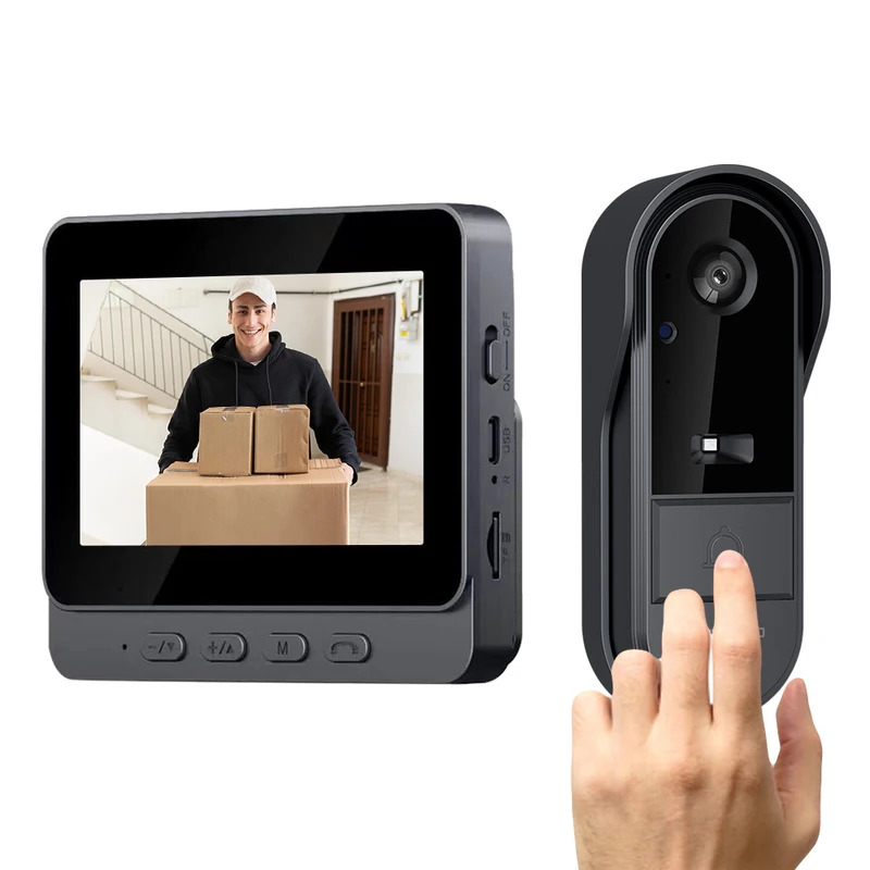 Tuya-videoportero inalámbrico con visión nocturna, intercomunicador impermeable con pantalla IPS HD de 4,3 pulgadas, cámara para casa inteligente y oficina