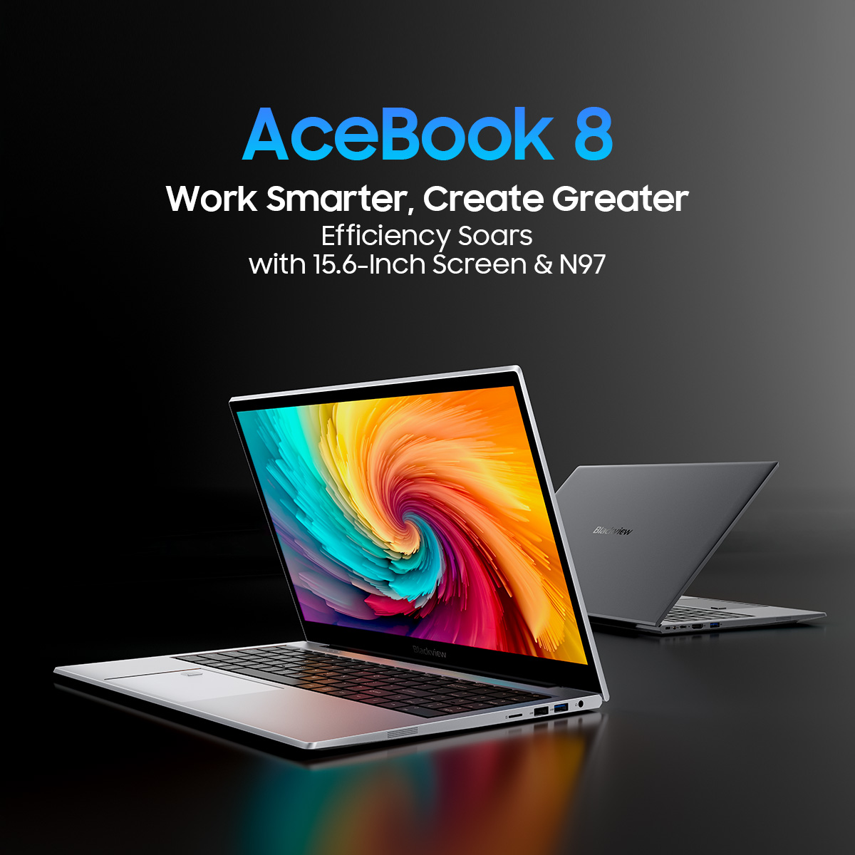 Laptop Blackview AceBook 8 15,6" 12. generacji Intel Alder Lake N97 16 GB RAM 512 GB SSD + rozszerzenie do 1 TB Windows 11 Home 15,6"