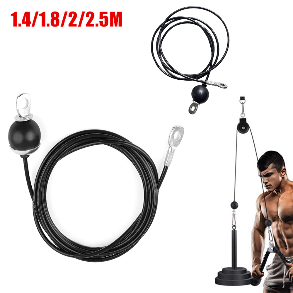 Câble métallique en acier de 1.4/1.8/1/2/2 m, pour machine à poulie, équipement de fitness à domicile, DIY, rapide