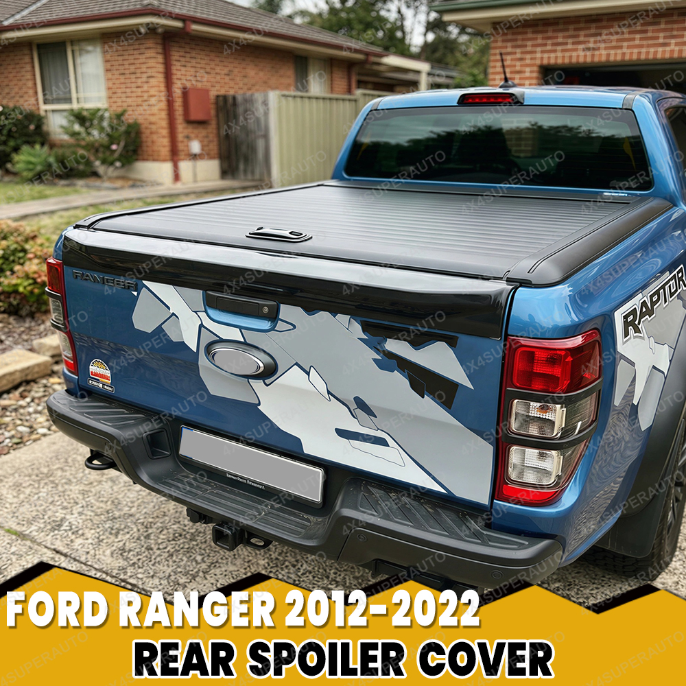 Накладка на задний спойлер для Ford Ranger 2012-2022 T6 T7 T8 WILDTRAK Raptor XLT XL XLS LIMITED, матовый черный ABS, 1 шт.
