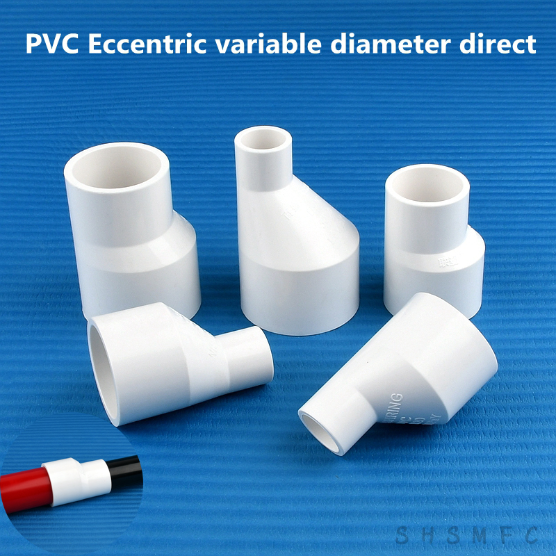 Redutor excêntrico de pvc, conectores para tubos de água, tubo de tanque de peixes, acessório para irrigação de jardim, 20/25/32/40/50/63mm
