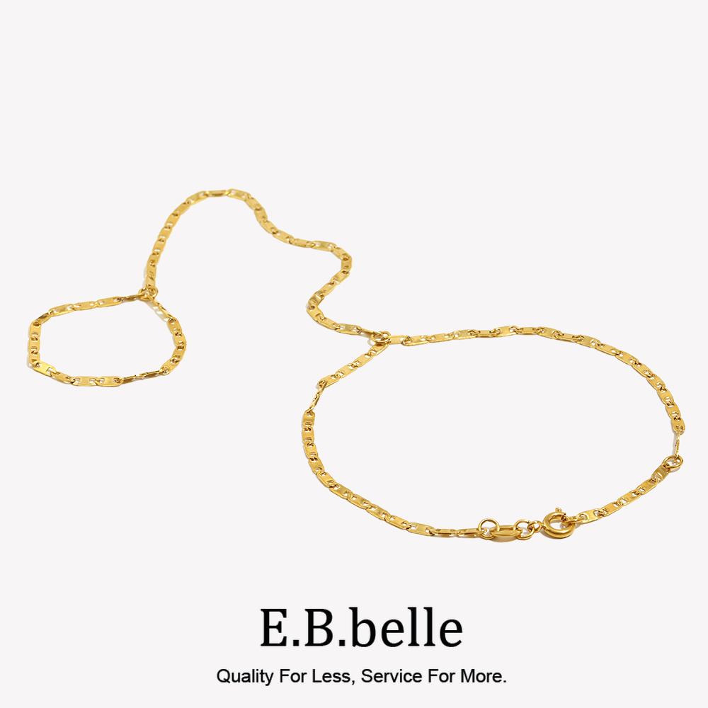 E.B.belle-Bracelet de doigt en acier inoxydable hypoallergénique étanche pour femme, plaqué or 18 carats, JOFashion Hand