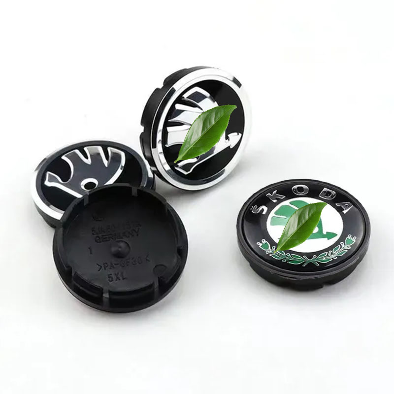 4Pcs 56mm 60mm Car Wheel Center Hub Caps Badge Rim Cover Emblem For Skoda Octavia 2 3 Fabia Rapid Superb Kodiaq Karoq Kamiq Yeti