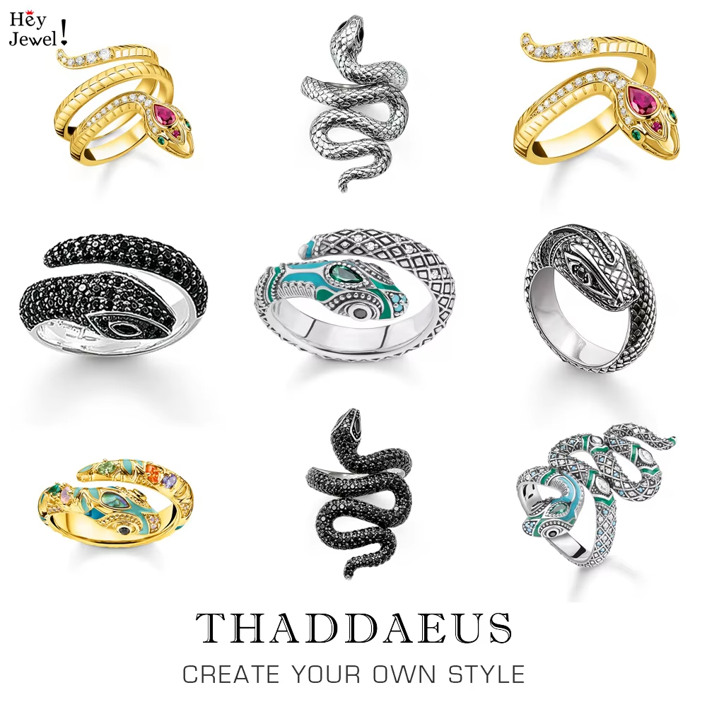 Cincin Ular Mistik Tropis, Perhiasan Hutan Mitos Bagus Mode Gaya Eropa untuk Hadiah Bohemia Wanita