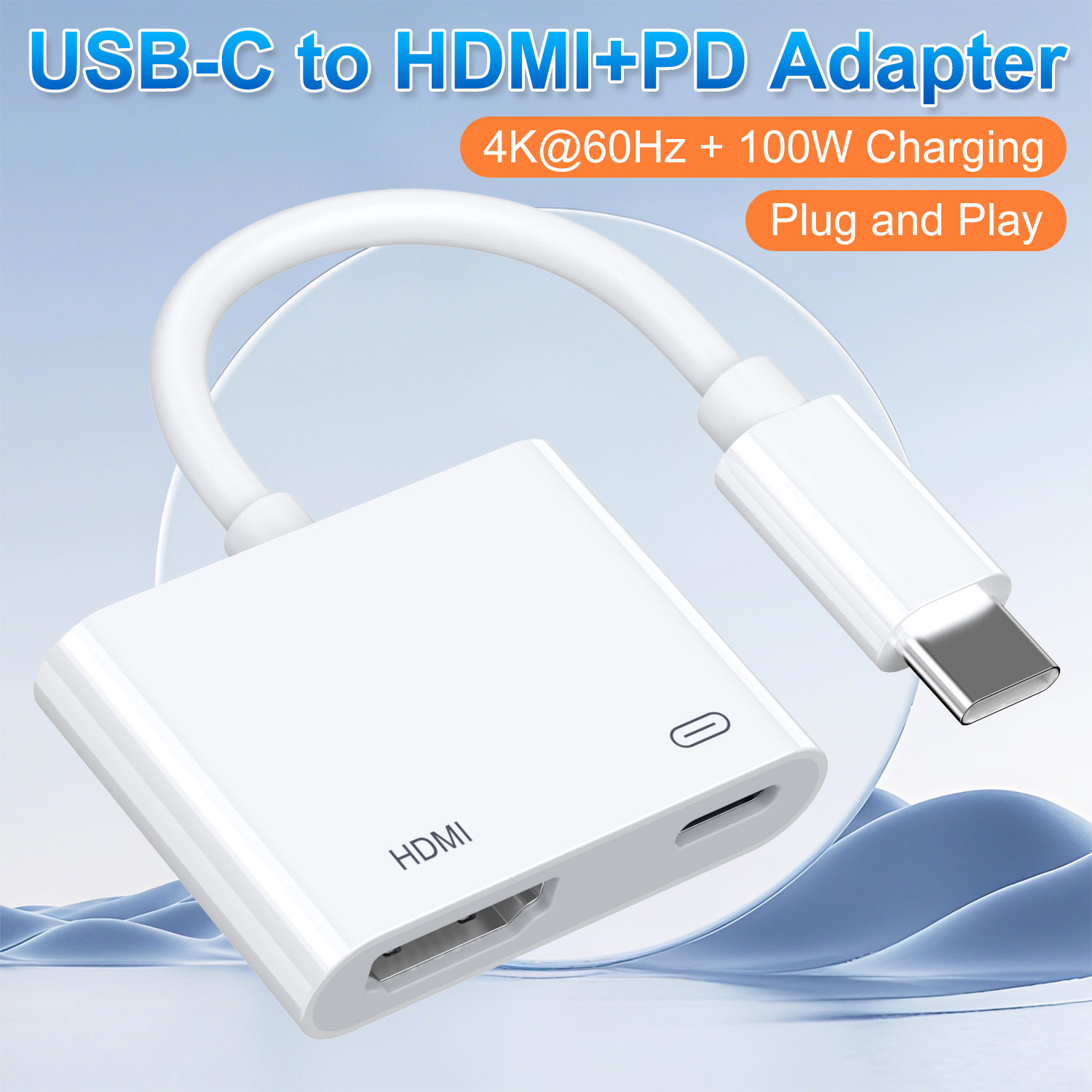 Adaptador Lightning a Digital HDTV 2 en 1, adaptador AV Digital, sincronización 4K, conector de pantalla para iPhone14 Pro 13 12 a proyector HDTV, Monitor