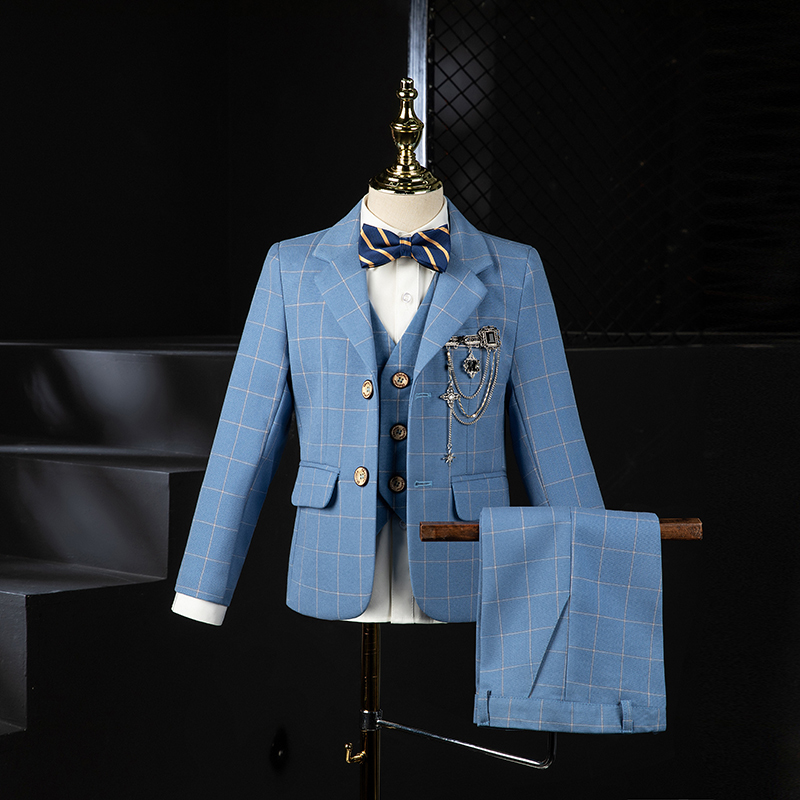 Ragazzi abito da sposa bambini giacca Blazer formale gilet pantaloni papillon 4 pezzi abito smoking bambini fotografia vestito Performance Costume