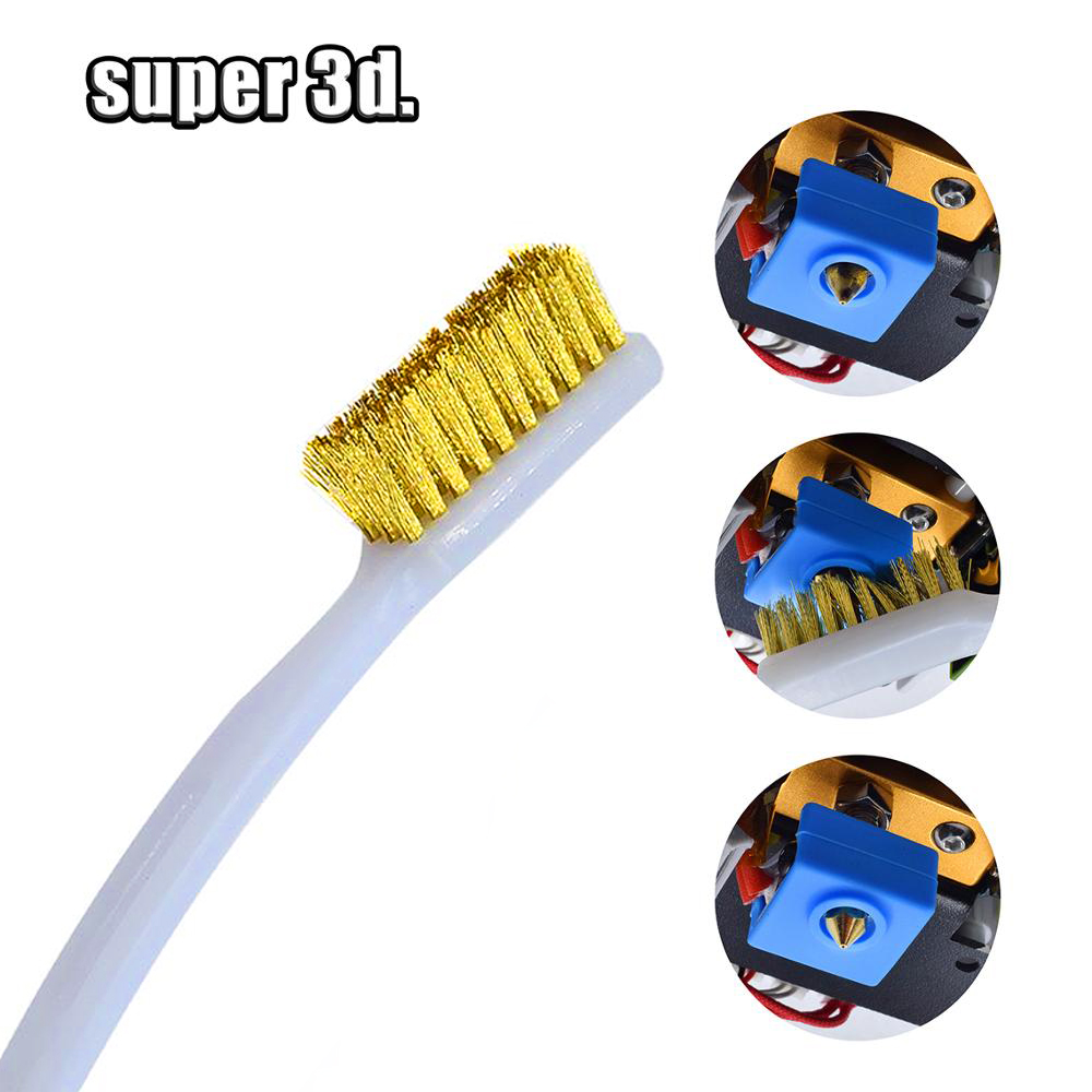 Outil d'imprimante 3D, fil de cuivre, brosse à dents, buse pour le nettoyage des buses, bloc chauffant, nettoyeur de lit chaud, dérouillage, 1 pièce